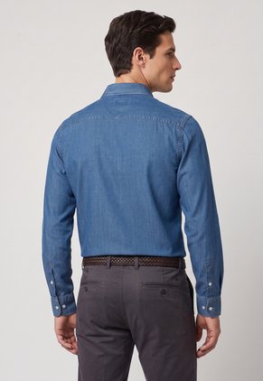 Camisa Denim Brooksfield índigo Medio