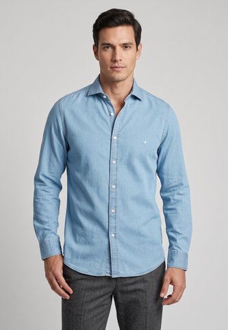 Camisa Denim Brooksfield índigo Claro Brooksfield