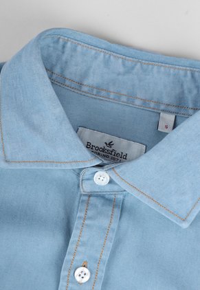 Camisa Denim Brooksfield índigo Claro