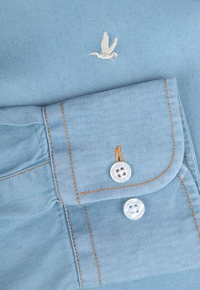 Camisa Denim Brooksfield índigo Claro