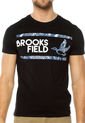 Camiseta Negro Brooksfield de Brooksfield