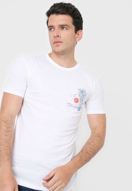 Camiseta Blanco-Azul-Rojo Brooksfield