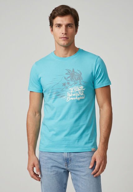 Camiseta Brooksfield Turquesa
