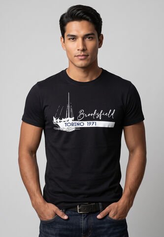 Camiseta Brooksfield Negro Brooksfield
