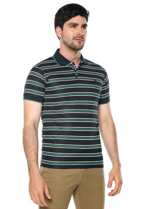 Polo Azul-Blanco-Verde Brooksfield