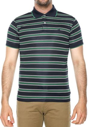 Polo Azul-Blanco-Verde Brooksfield