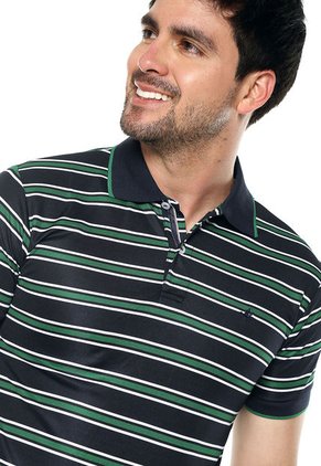 Polo Azul-Blanco-Verde Brooksfield