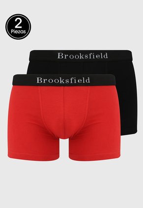 Bóxer Duo Rojo-Negro-Blanco Brooksfield