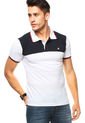Camiseta Polo Blanca-Azul Marino Brooksfield de Brooksfield