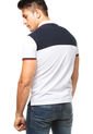 Camiseta Polo Blanca-Azul Marino Brooksfield de Brooksfield