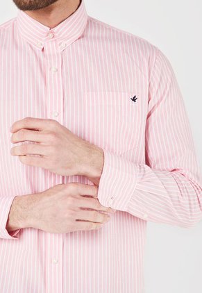 Camisa Salmón-Blanco Brooksfield