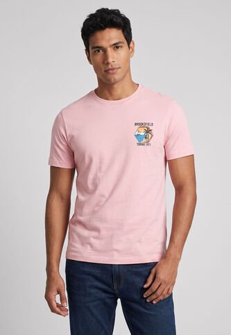 Camiseta Brooksfield Rosa Brooksfield