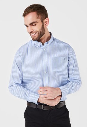 Camisa Azul-Blanco Brooksfield
