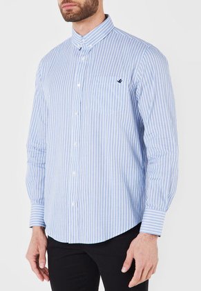 Camisa Azul-Blanco Brooksfield