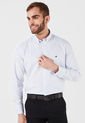 Camisa Blanco-Azul Brooksfield de Brooksfield