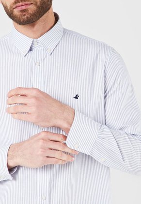 Camisa Blanco-Azul Brooksfield