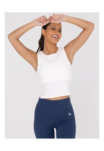 Camiseta Mujer Bsoul Crop Tank Livia Blanco Bsoul Bsoul