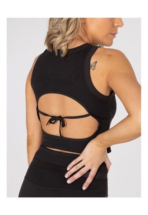 Top Mujer Bsoul Crop Zia Negro Bsoul