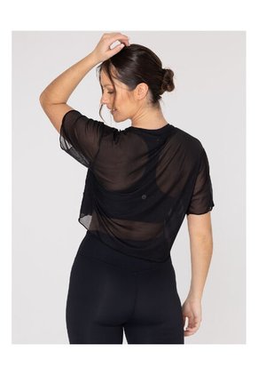 Camiseta Mujer Bsoul T Shirt Crop Demi New Negro Bsoul