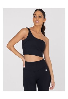Top Mujer Bsoul Asymmetric Crop T New Negro Bsoul