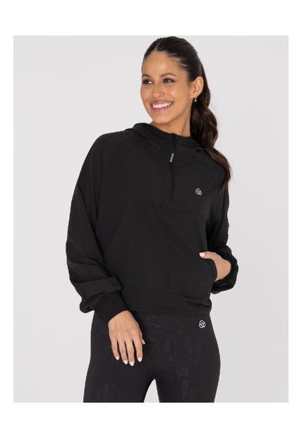 Saco Mujer Bsoul Half Zip Demi Negro Bsoul