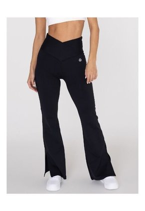 Pantalon Mujer Bsoul Split Hem Flare Legg New Negro Bsoul