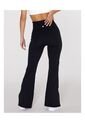 Pantalon Mujer Bsoul Split Hem Flare Legg New Negro Bsoul de Bsoul