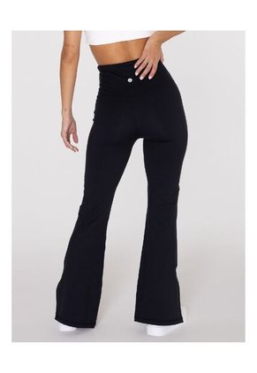 Pantalon Mujer Bsoul Split Hem Flare Legg New Negro Bsoul