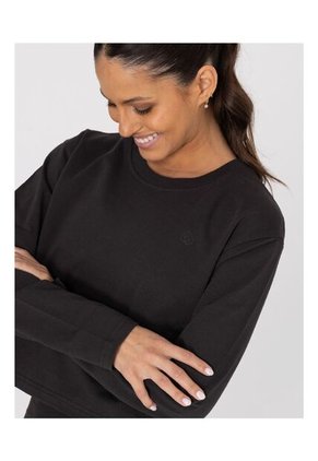 Camiseta Mujer Bsoul Cotton Ls Crop Top Negro Bsoul