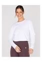 Camiseta Mujer Bsoul Cotton Ls Crop Top Blanco Bsoul de Bsoul