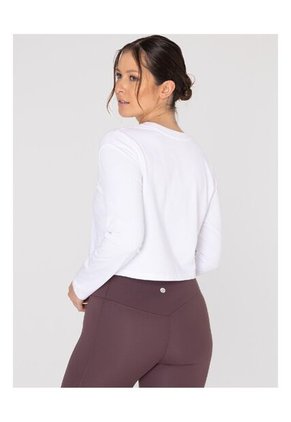 Camiseta Mujer Bsoul Cotton Ls Crop Top Blanco Bsoul