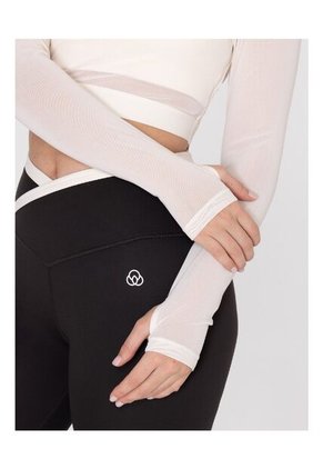 Camiseta Mujer Bsoul Long Sleeve Crop Top Off Blanco Bsoul