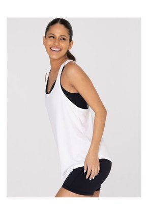 Camiseta Mujer Bsoul Training Tank Blanco/Blanco Bsoul