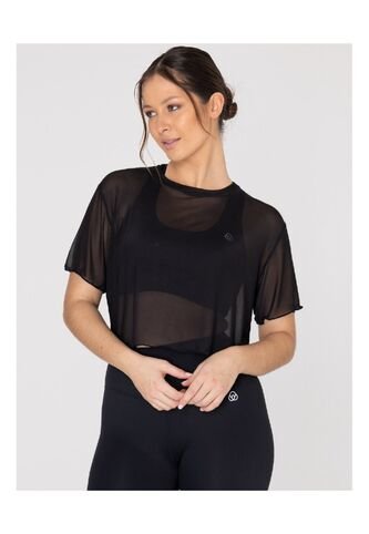 Camiseta Mujer Bsoul T Shirt Crop Demi New Negro Bsoul Bsoul