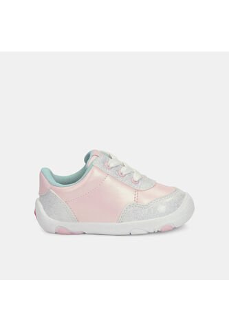 Tenis Con Luces Infantil Para Niña Bubblegummers Blanco Ultramar 22-25 Bubblegummers