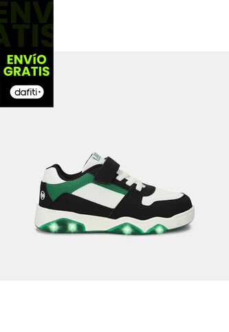 Tenis Con Luces Para Niño Bubblegummers Multicolor Drew Bubblegummers