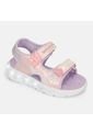 Sandalias Con Luces Infantil Para Niña Bubblegummers Morado Ursula Drum 26-29 de Bubblegummers