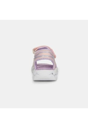 Sandalias Con Luces Infantil Para Niña Bubblegummers Morado Ursula Drum 26-29