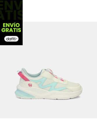 Tenis Infantil Para Niña Bubblegummers Multicolor Tazita Dynamic 26-29 Bubblegummers