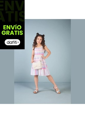 Vestido Para Niña Bubblegummers Multicolor Oralia Bubblegummers