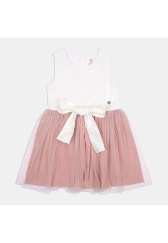 Vestido  Para Niña Bubblegummers Crema Mora Bubblegummers