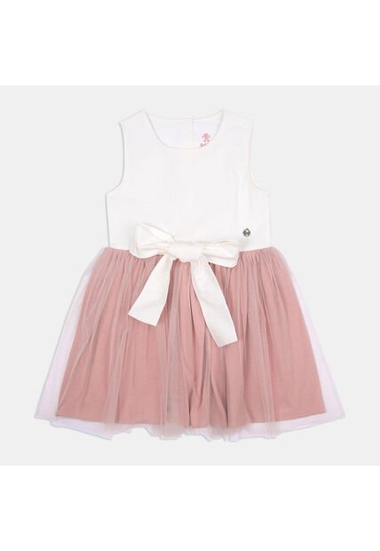 Vestido  Para Niña Bubblegummers Crema Mora