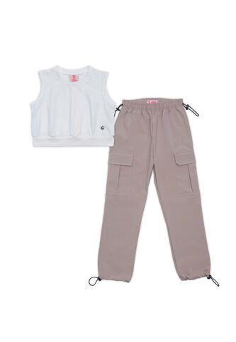 Conjunto Para Niña Bubblegummers Blanco-Camel Janys Bubblegummers