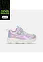 Tenis Infantil Para Niña Bubblegummers Morado Tinta Dash 22-25 de Bubblegummers