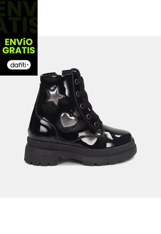 Botas Para Niña Bubblegummers Negro Andrea First Step Girls 1  + Bubblegummers