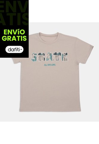 Camiseta Para Niño Bubblegummers Beige Bubblegummers
