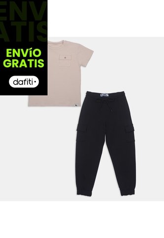Conjunto Para Niño Bubblegummers Beige Oscuro Bubblegummers