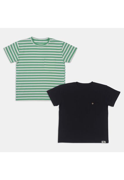 Camiseta Para Niño Bubblegummers Azul-Verde Oasis