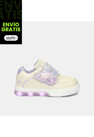 Tenis Para Niña Bubblegummers Blanco Neon Bubblegummers
