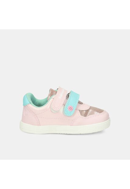 Tenis Con Luces Infantil Para Niña Bubblegummers Blanco Ultramar 22-25